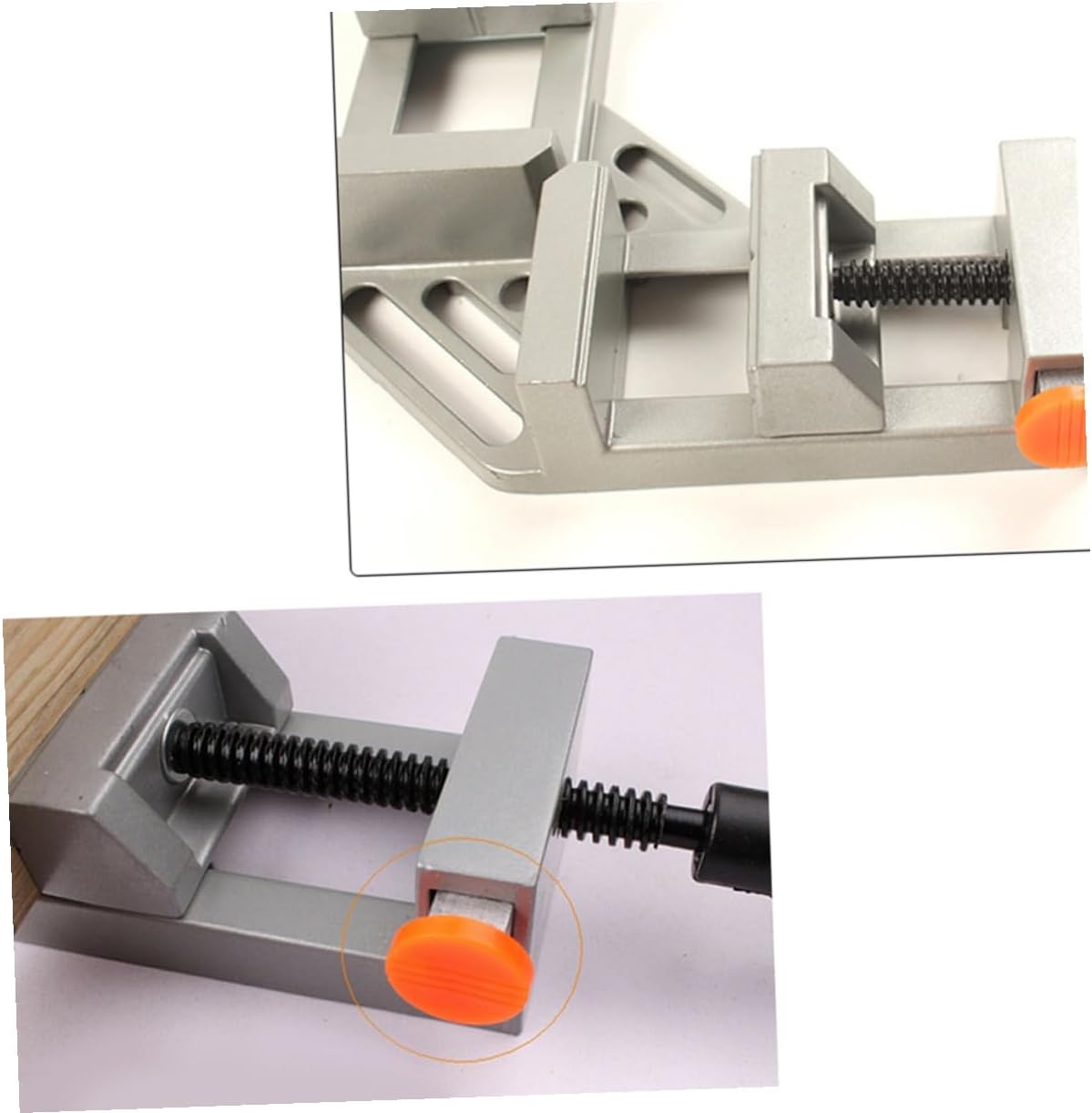 Cabilock 4pcs Quick Release 90 Degree Aluminum Alloy Corner Clamps Double Handle Photo Framing Woodworking Clamping Tools for Carpentry and Welding Projects
