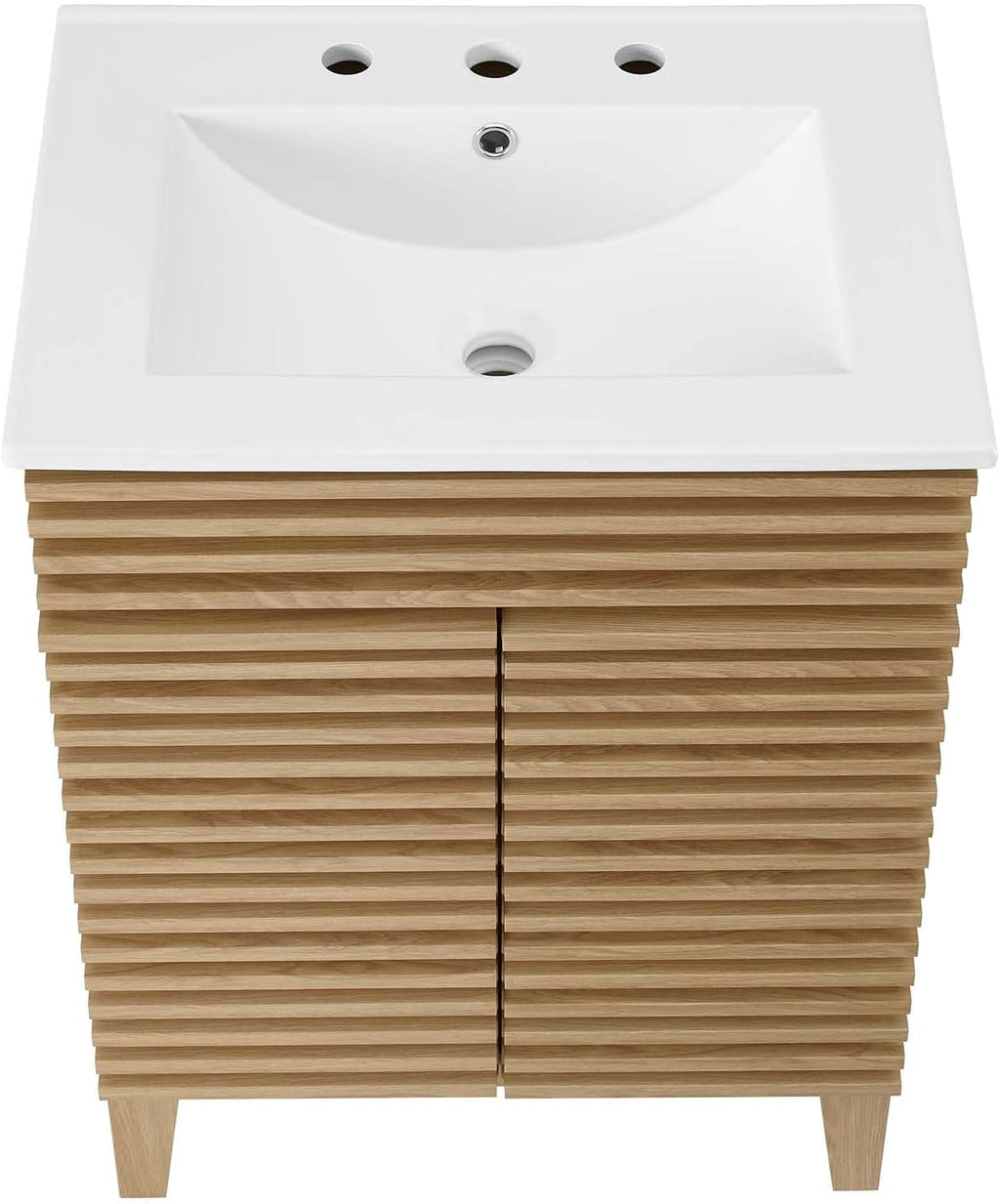 Sink Vanity Cabinet, Wood, Brown Oak White, Modern Contemporary, Hotel Bedroom Bathroom Master Suite