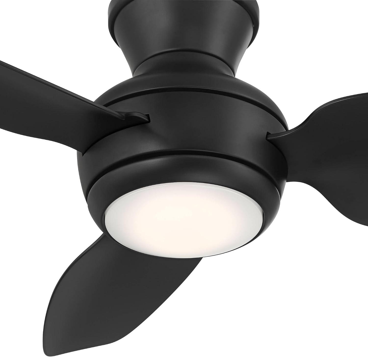 Casa Vieja 36' Whirl Modern Industrial Indoor Outdoor Ceiling Fan 3 Blade LED Light Remote Control Matte Black Finish Blades Bedroom Patio Living Room Kitchen Porch Hugger Flush Mount Decorative