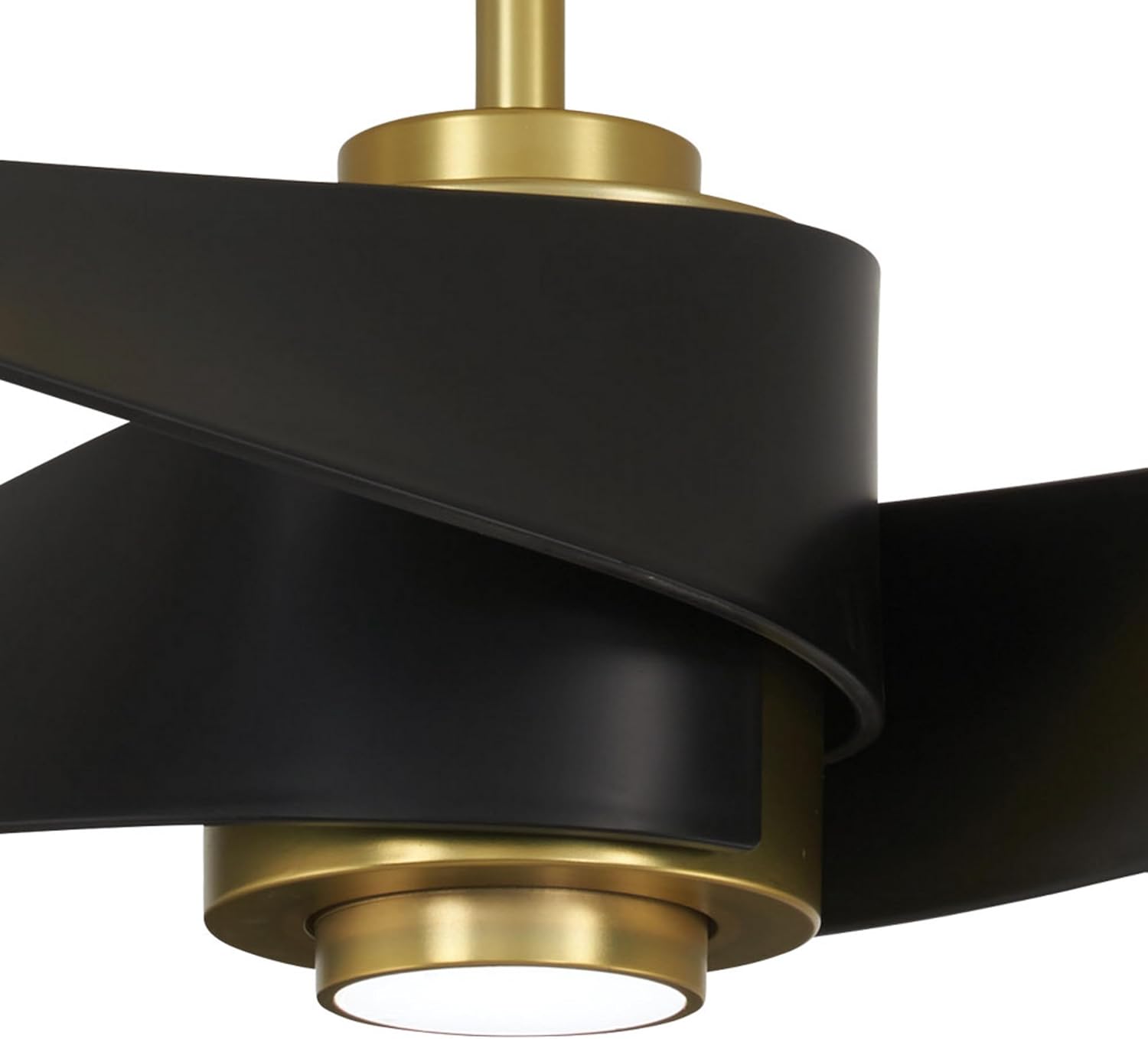 MINKA-AIRE F903L-SBR/MBK Artemis IV 64 Inch Ceiling Fan with LED Light and DC Motor, Soft Brass/Matte Black
