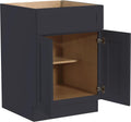 27' RTA Kitchen Sink Base Cabinet - US Standards Ready-to-Assemble Solid Wood Farmhouse Kitchen Cabinet with Soft-Close Doors - Kitchen Under Sink Storage (Charcoal Black)