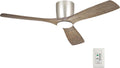 Kichler Volos 54 in Modern Ceiling Fan with LED Light, Brushed Nickel Indoor Fan with Wall Control and Frosted White Lens for Bedroom and Living Room, 300154NI