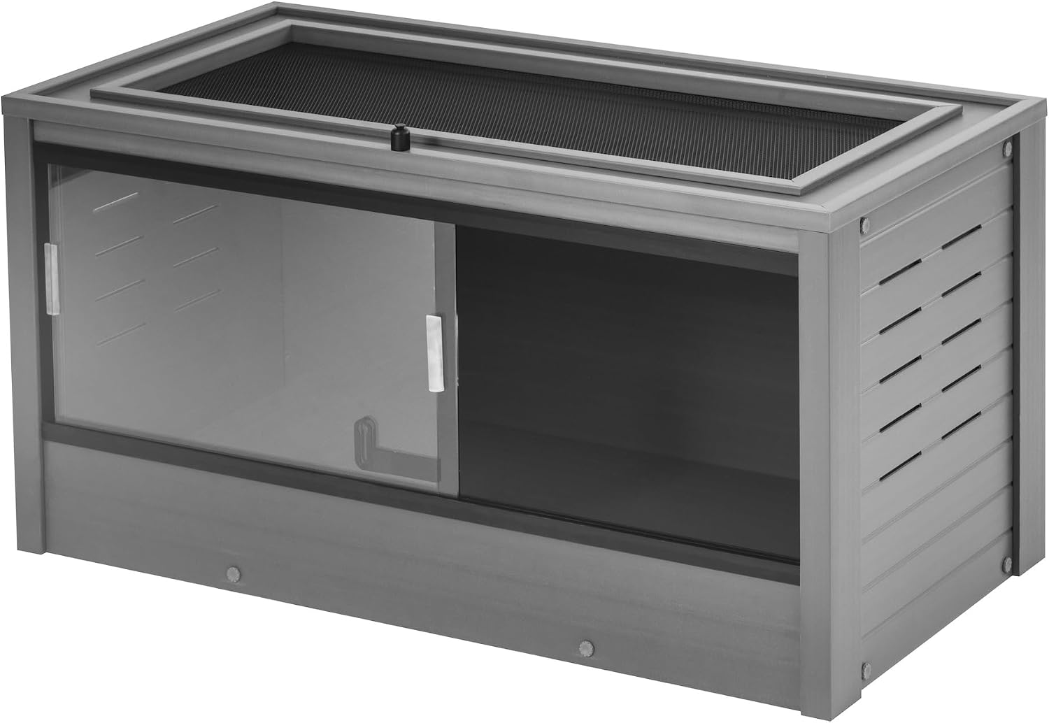 New Age Pet ECOFLEX Two Medium Reptile Enclosures with Matching Stacker Combo Set in Grey