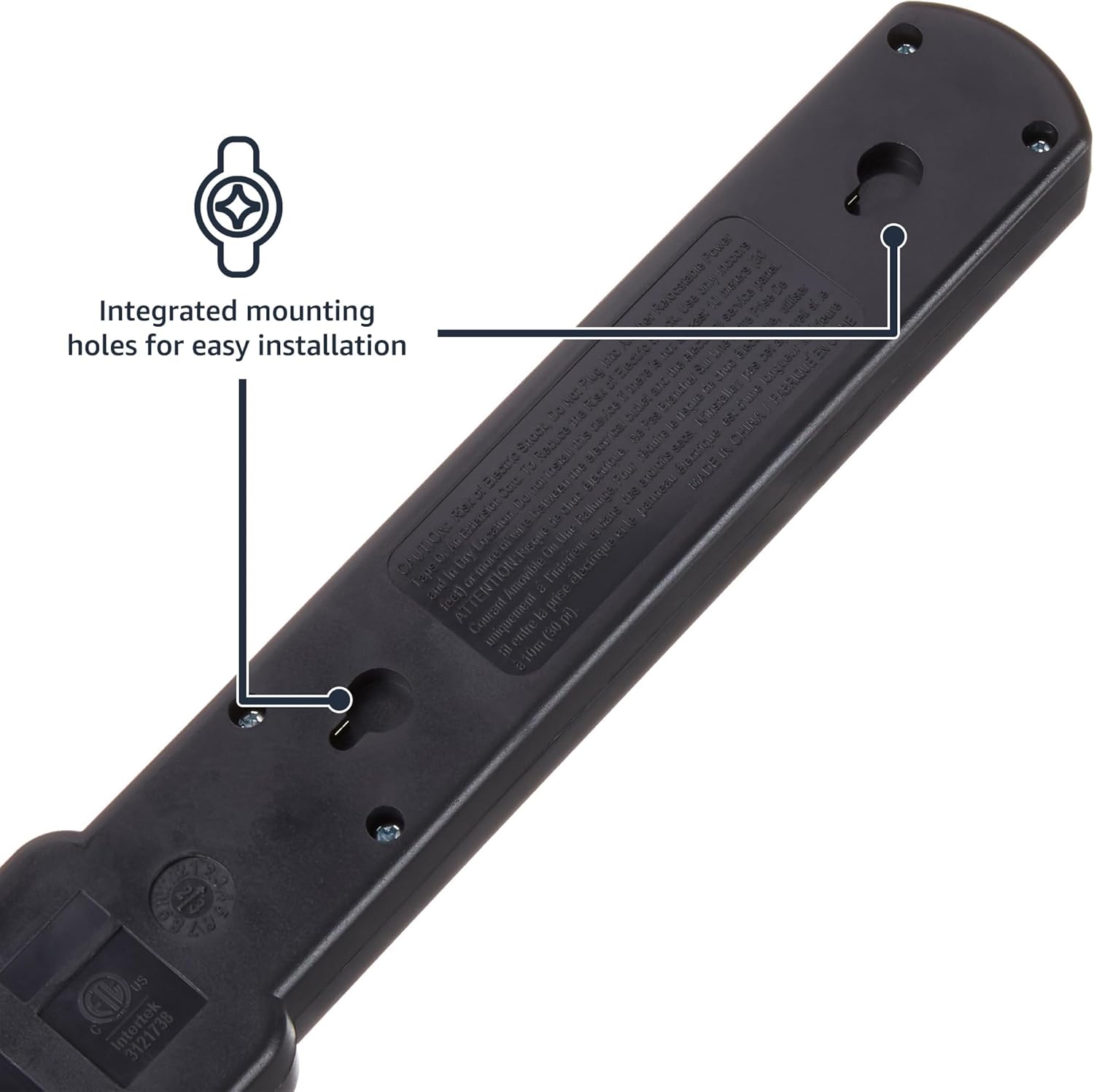 Amazon Basics 6-Outlet Surge Protector Power Strip with 200J Protection, Circuit Breaker, 2ft Extension Cord, Black, 20-Pack