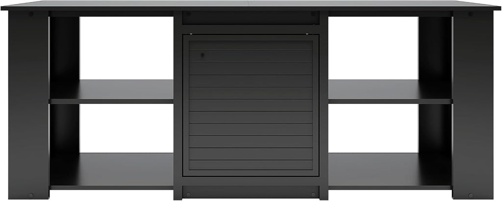 New Age Pet® ECOFLEX® 72' Jumbo Versa Stand, Standard Height Cabinet for Reptile & Small Animal Habitat, Lounge in Black