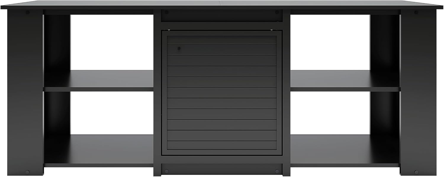 New Age Pet® ECOFLEX® 72' Jumbo Versa Stand, Standard Height Cabinet for Reptile & Small Animal Habitat, Lounge in Black