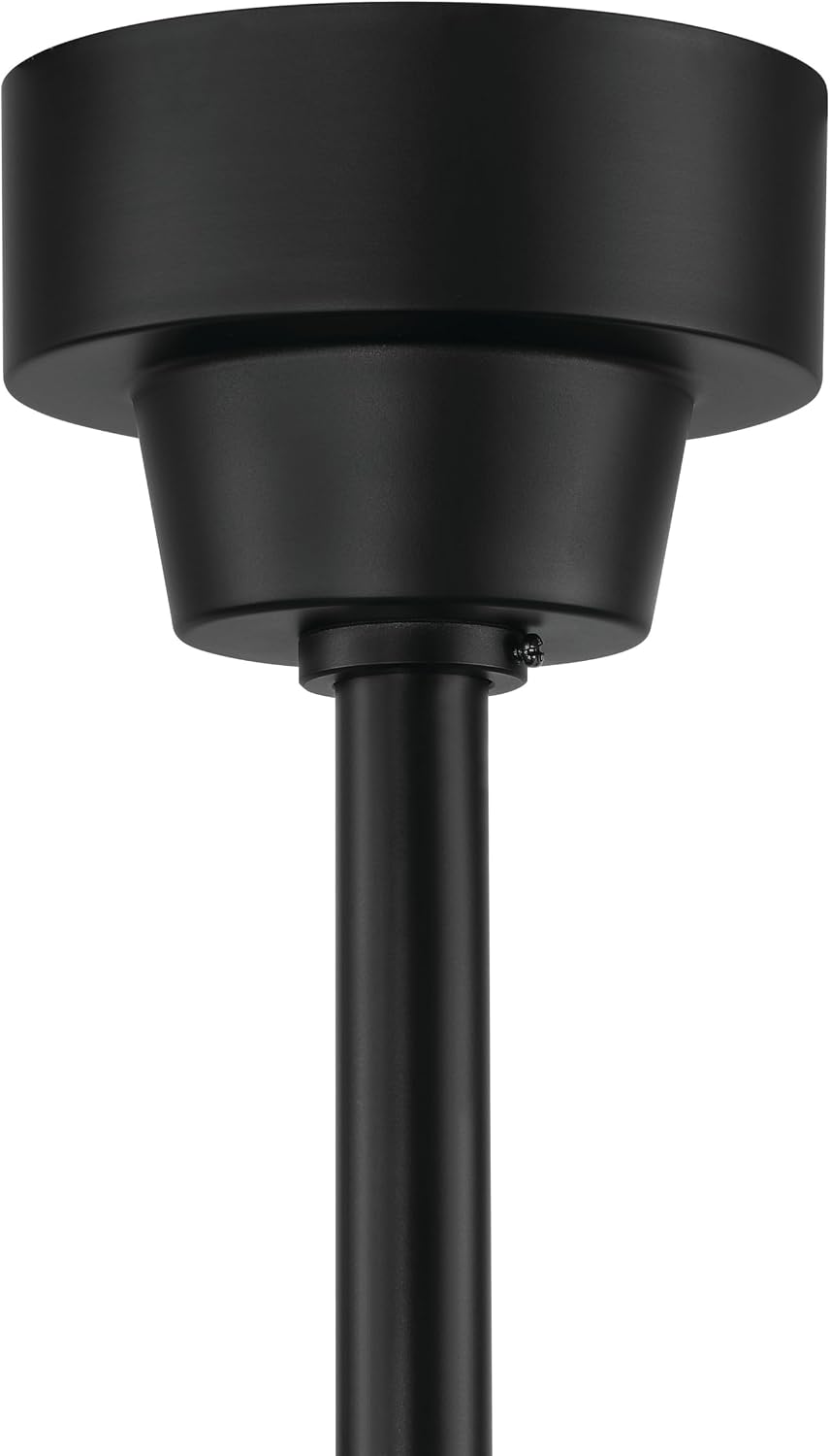 Craftmade Prost 144 in. Flat Black Finish Downrod Only (Flat Ceiling only) Indoor/Outdoor Wi-Fi enabled Smart Ceiling Fan with Optional Integrated LED Light Kit and Remote/Wall Control Included