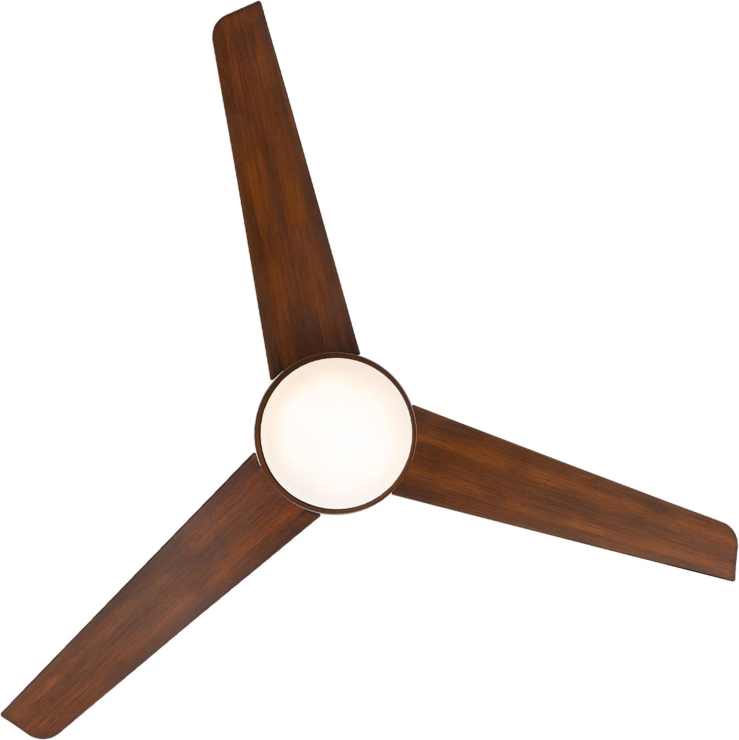 WAC Lighting Mod 3-Blade Aluminum Smart Ceiling Fan in Matte Black/Koa Brown