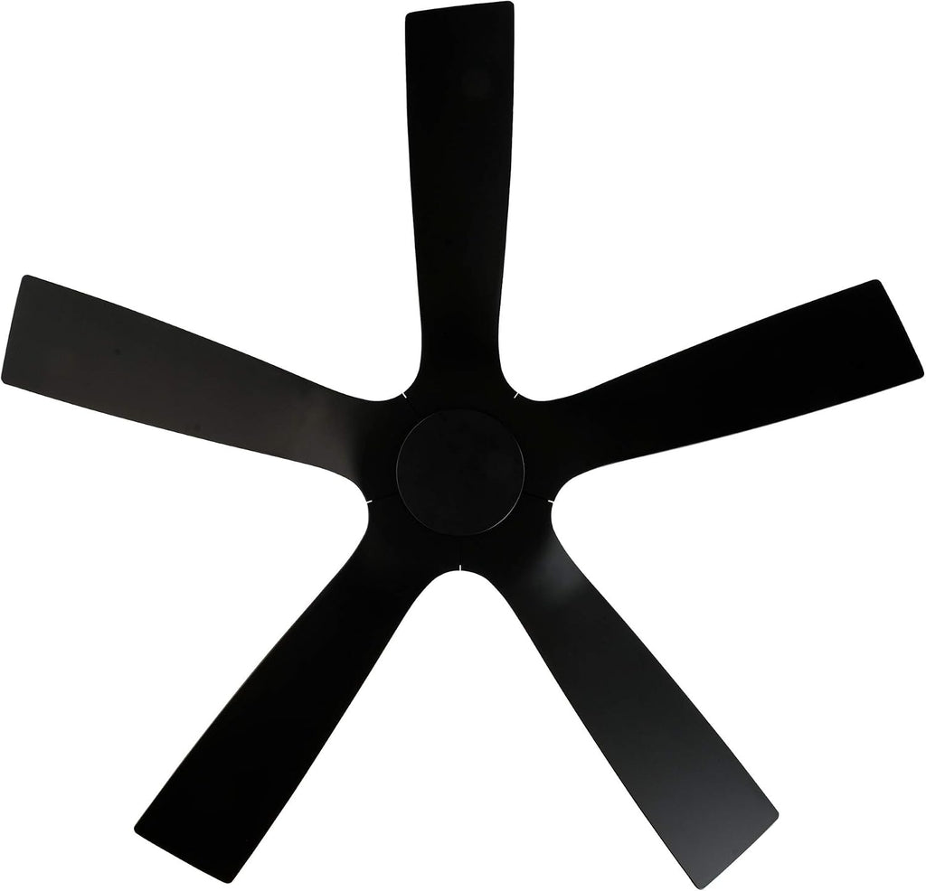 Modern Forms Aviator 5-Blade 54 in Smart Indoor and Outdoor Smart Down rod Ceiling Fan Matte Black with Remote Control (Light Kit Sold Separately)