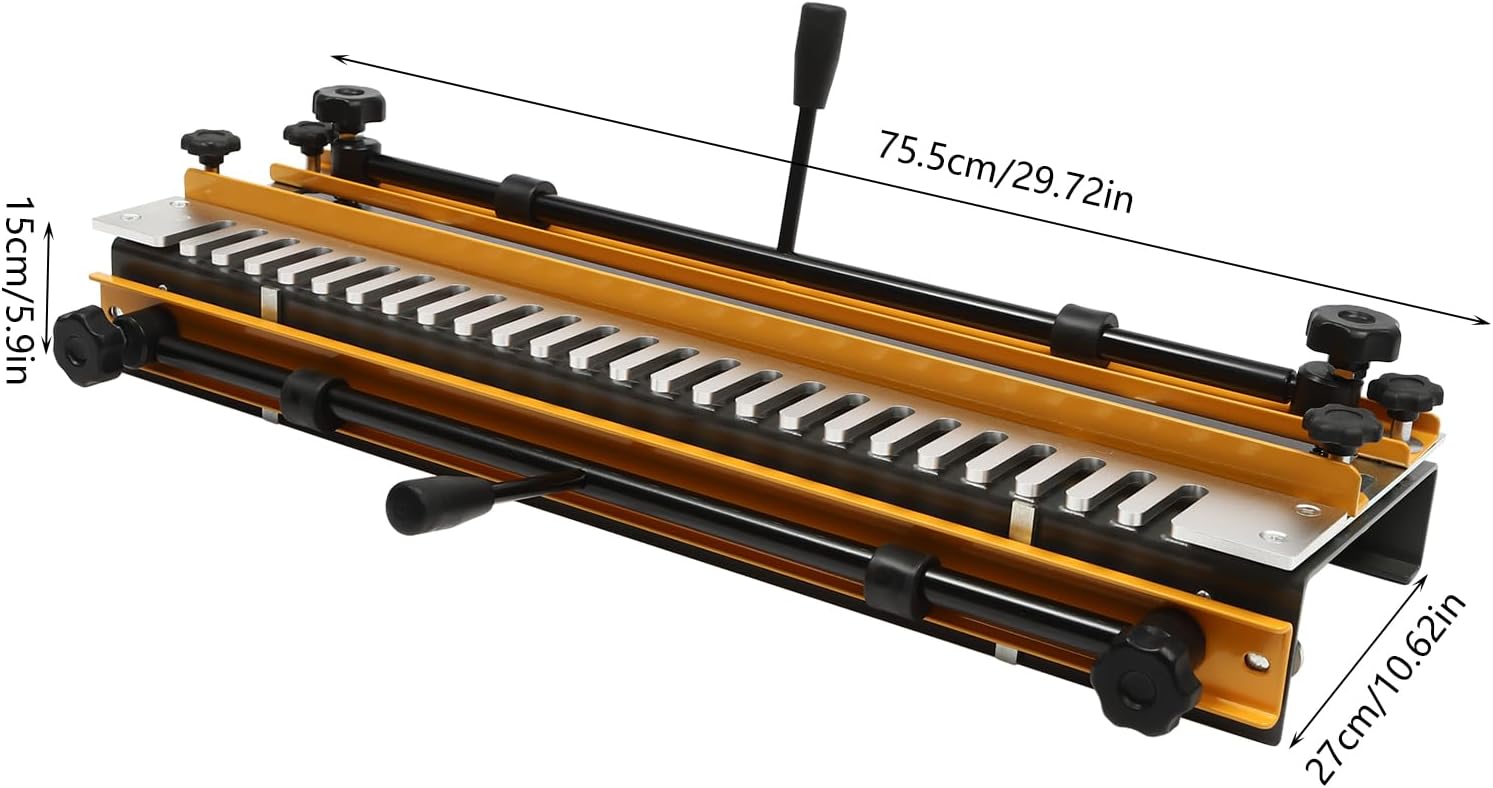 24' Dovetail Jig Machine, Versatile Dovetail Jig Kit Dovetail Gripper Cable Machine Portable Woodworking Tool Mini Template Kit for Precise Alignment, 0.512-1.18in Thickness, 11.8-19.69in Width