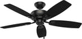 Hunter Fan Sea Wind Indoor / Outdoor Ceiling Fan with Pull Chain Control, 48', Black