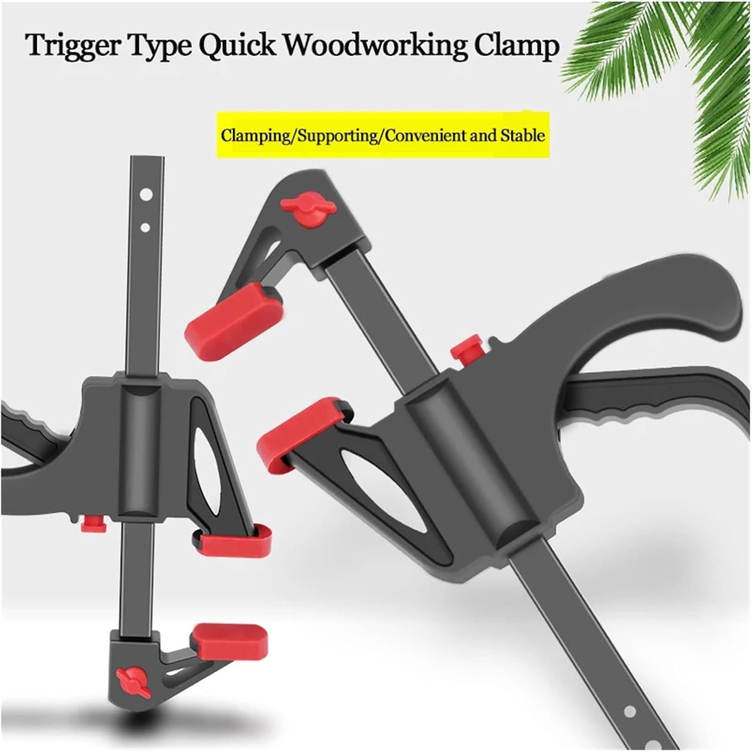 1pcs Woodworking Clamp G-type Heavy Duty Thickened Adjustable Tool Black Quickly Trigger ﻿(Black 24inch)