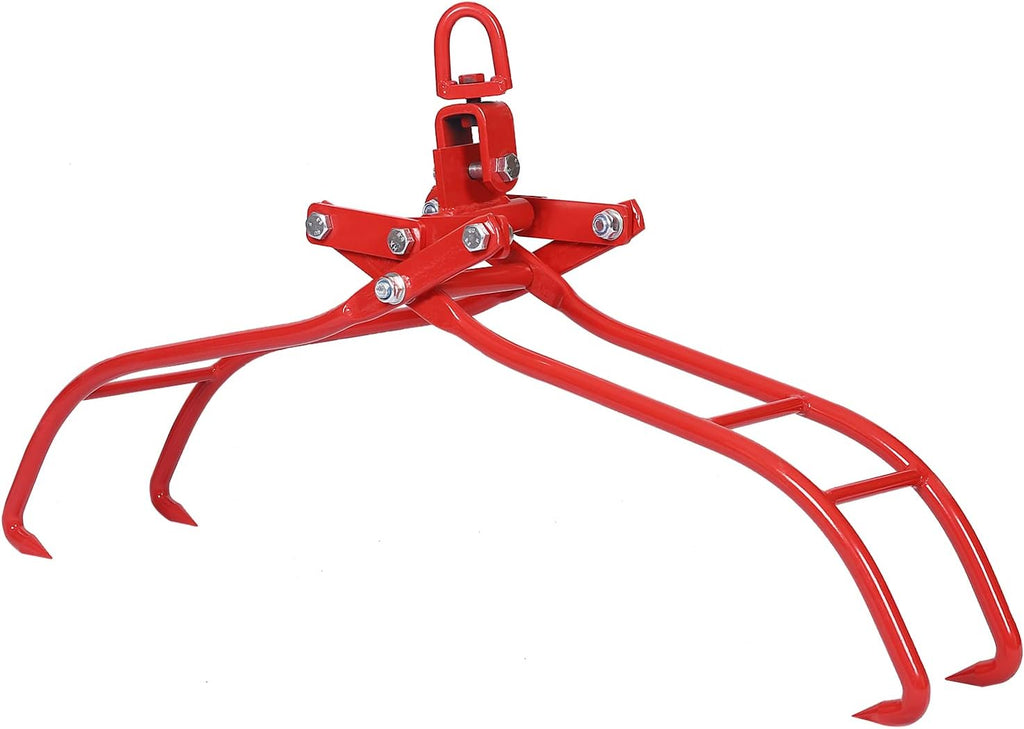 4 Claw 36' Heavy Duty Log Lifting Tongs for Wood Logging Equipment Lifting Clamps, Timber Log Lifting Tongs Solid Steel, Swivel Dragging Steel Tongs Log Lifting, Handling, Dragging & Carrying Tool