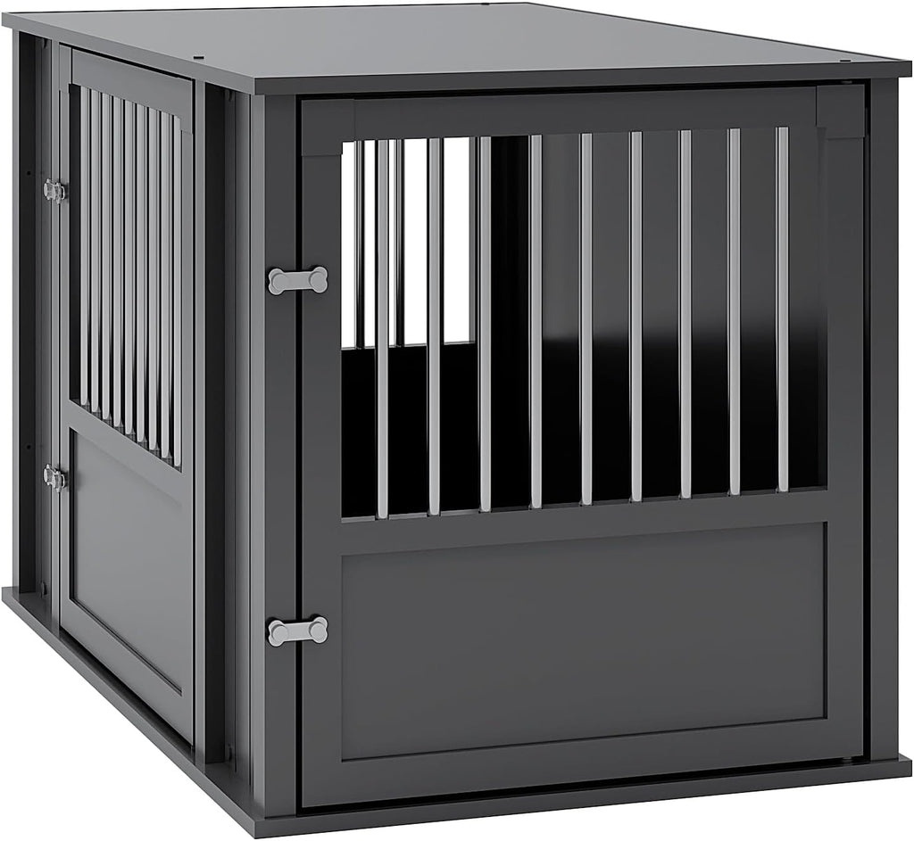 New Age Pet® Durable ECOFLEX® Large Dog Crate with Flexible Door Placement in Black