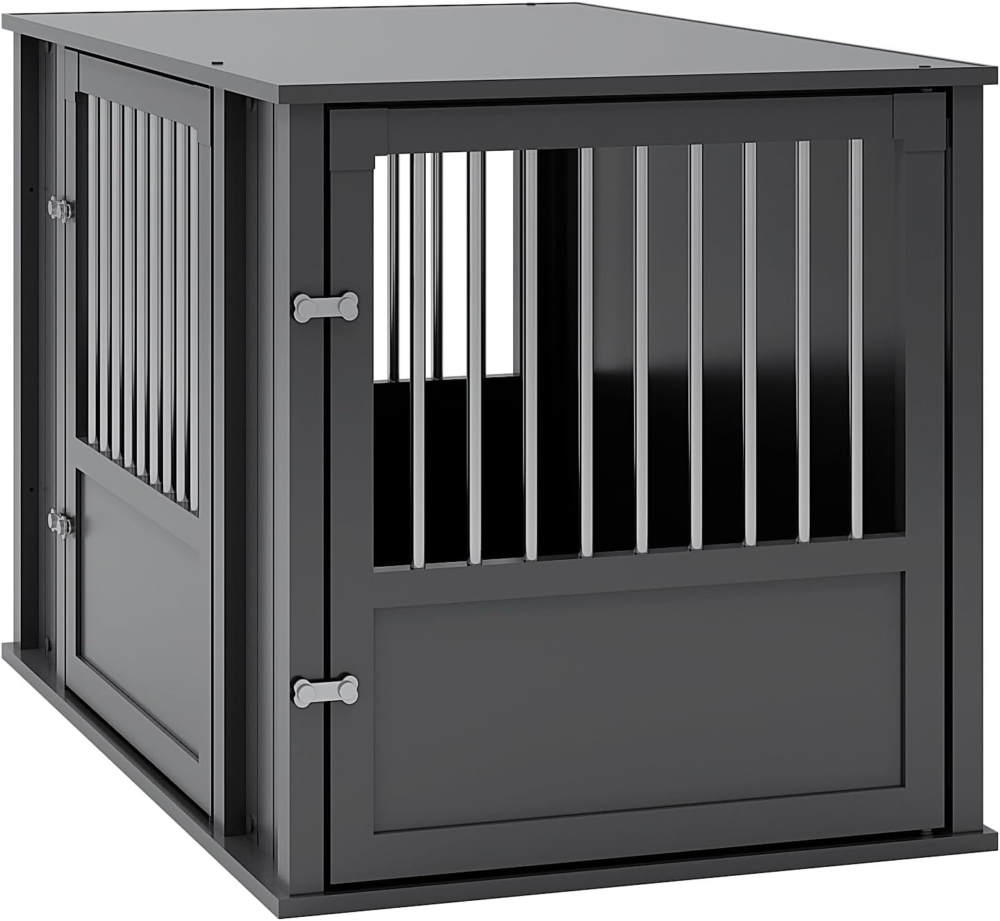 New Age Pet® Durable ECOFLEX® Large Dog Crate with Flexible Door Placement in Black