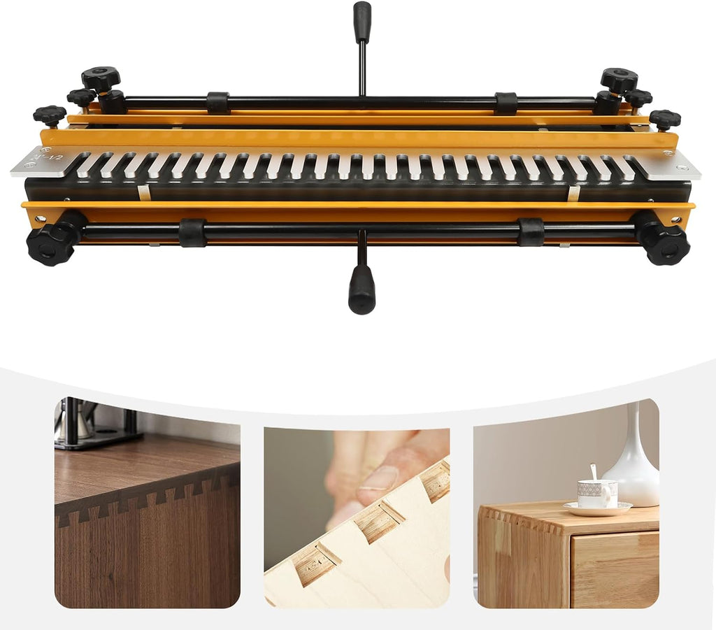 24' Dovetail Jig Machine, Versatile Dovetail Jig Kit Dovetail Gripper Cable Machine Portable Woodworking Tool Mini Template Kit for Precise Alignment, 0.512-1.18in Thickness, 11.8-19.69in Width