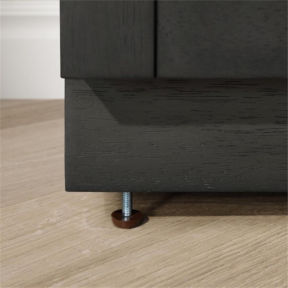Pemberly Row 30' Bathroom Vanity, Matte Black Wood Frame, White Countertop with Undermount Ceramic Sink, Freestanding Design, Tilt-Down Drawer, Soft-Close Cabinets, Ideal for Half-Baths or En-Suites