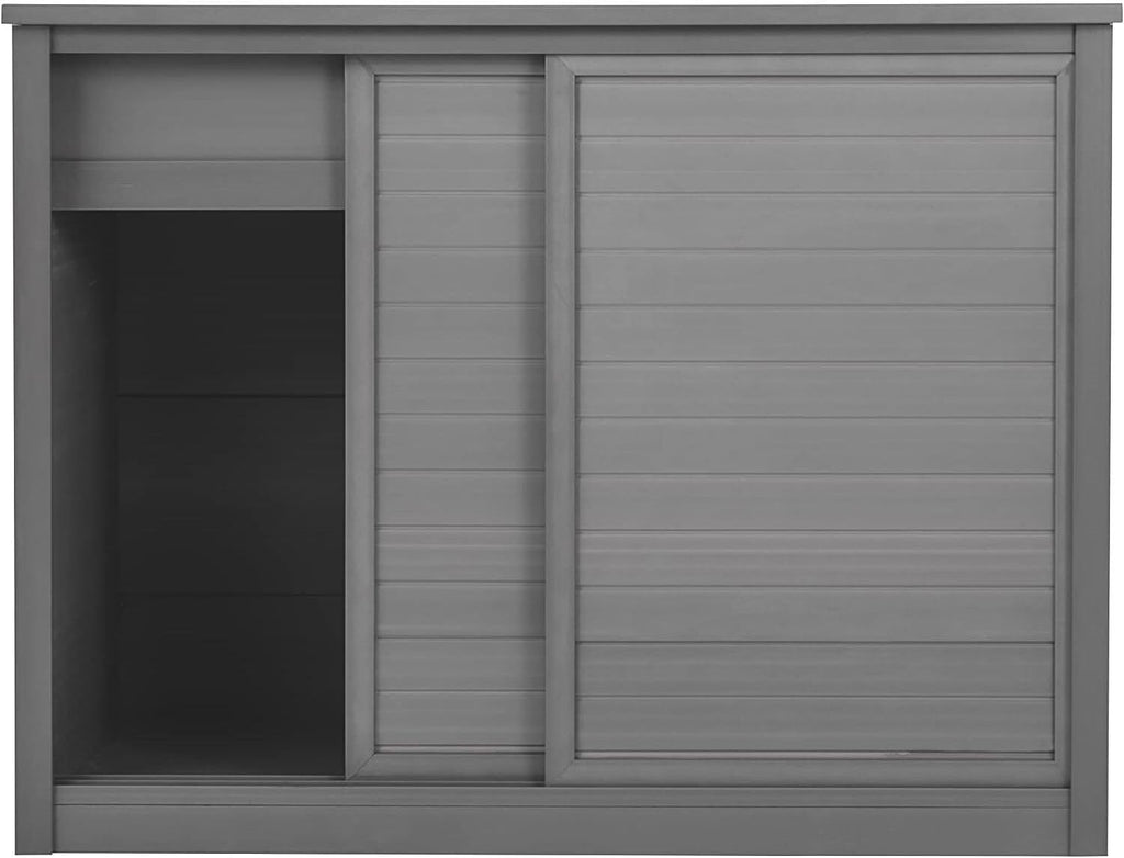HomeStock Natural Beauty Pet 36' Stand in Gray, Made with Ecoflex Wood Plastic Composite, Moisture Resistant and Easy to Clean, 10-Year Warranty, Ideal for Small Animal Hutch
