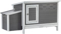 New Age Pet ECOFLEX Fontana Premier Chicken Barn, Weather Resistant Gray Coop with Easy Clean Pull Out Tray, Nesting Box, Hinged Roof, Easy No Tool Assembly for 2 to 4 Chickens