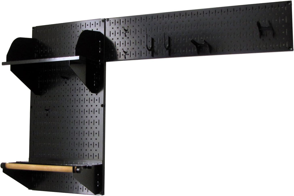 Wall Control Pegboard Garden Supplies Storage and Organization Garden Tool Organizer Kit with Black Pegboard and Black Accessories