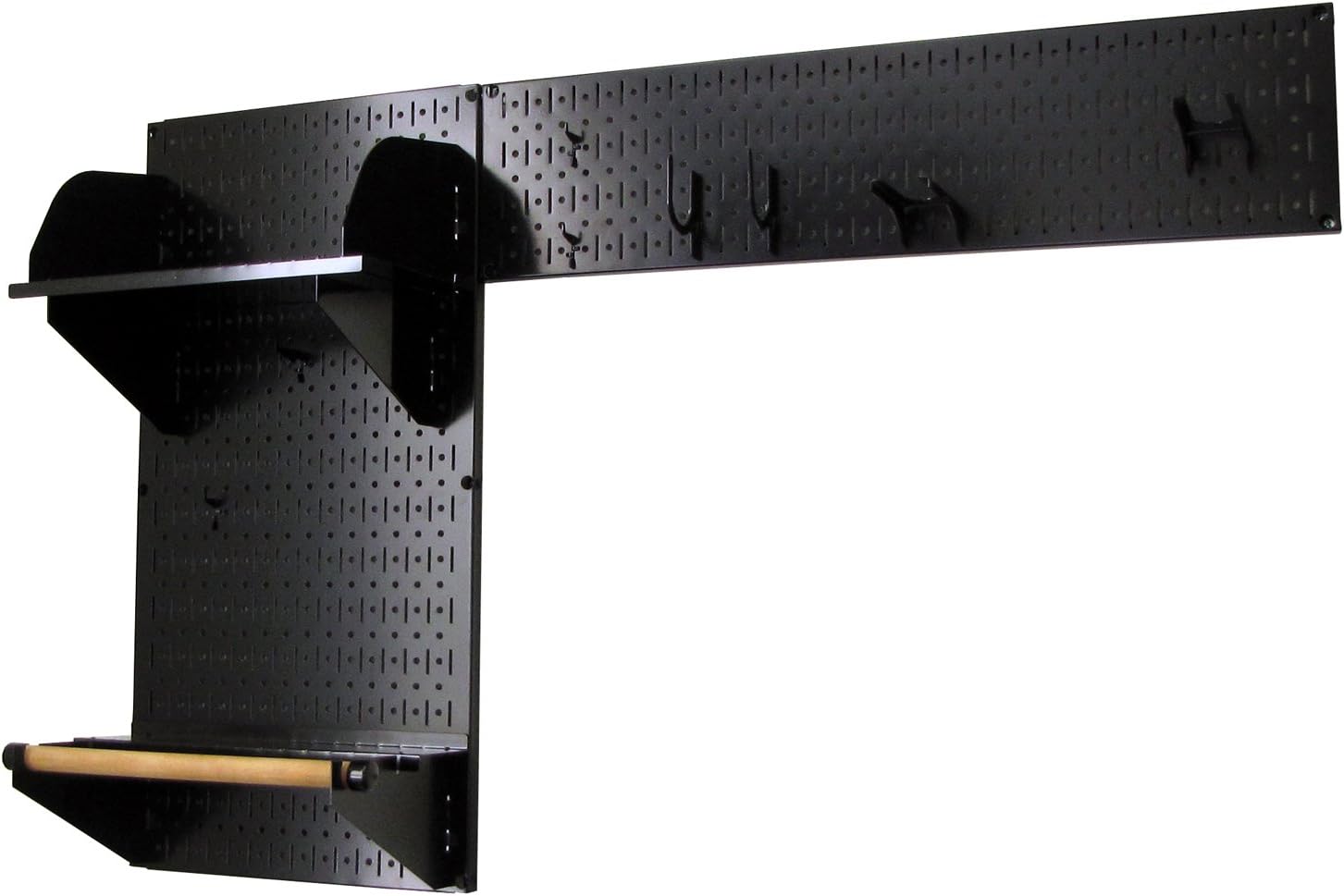 Wall Control Pegboard Garden Supplies Storage and Organization Garden Tool Organizer Kit with Black Pegboard and Black Accessories