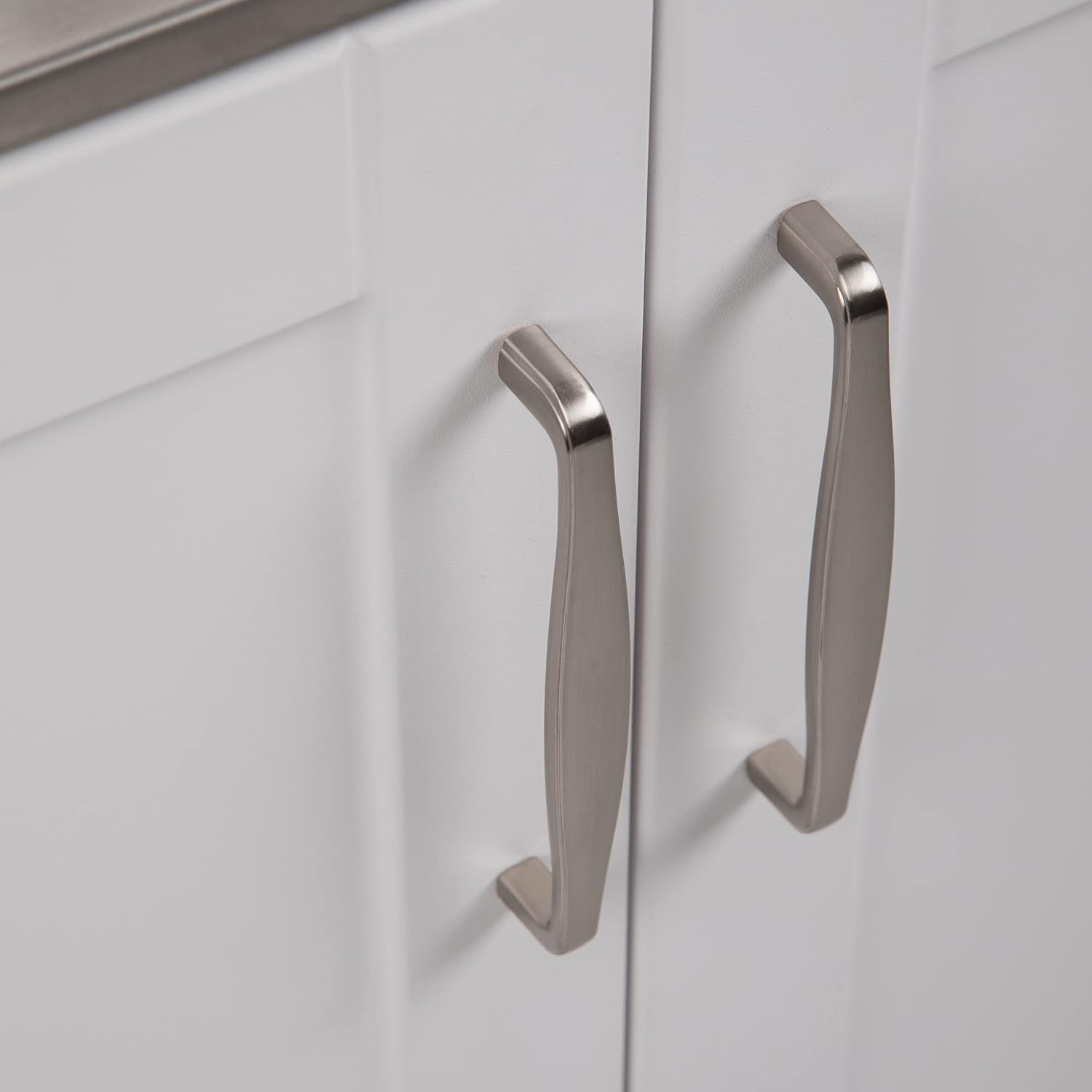 SIMPLIHOME Reed All-in-One 28 inch Wide Utility Sink and Laundry Cabinet in Pure White Finish, Transitional Stainless Steel Sink Cabinet for Laundry Rooms with High-Arch Chrome Faucet and Storage