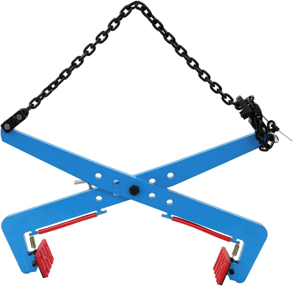 1764lbs Heavy Duty Stone Lifting Clamp 14'-35' Opening Adjustable Stone Clamp Scissor Lifter Clamp for Carrying & Vertical Transport of Concrete Blocks, Slate Sheets, Granite Slab, Timber (Blue)