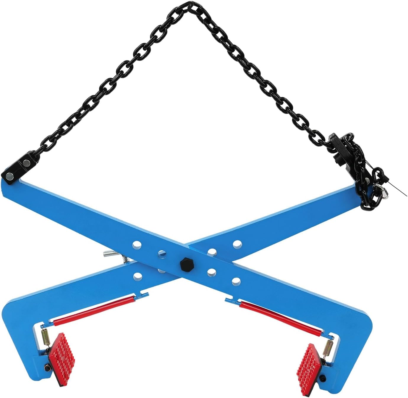 1764lbs Heavy Duty Stone Lifting Clamp 14'-35' Opening Adjustable Stone Clamp Scissor Lifter Clamp for Carrying & Vertical Transport of Concrete Blocks, Slate Sheets, Granite Slab, Timber (Blue)