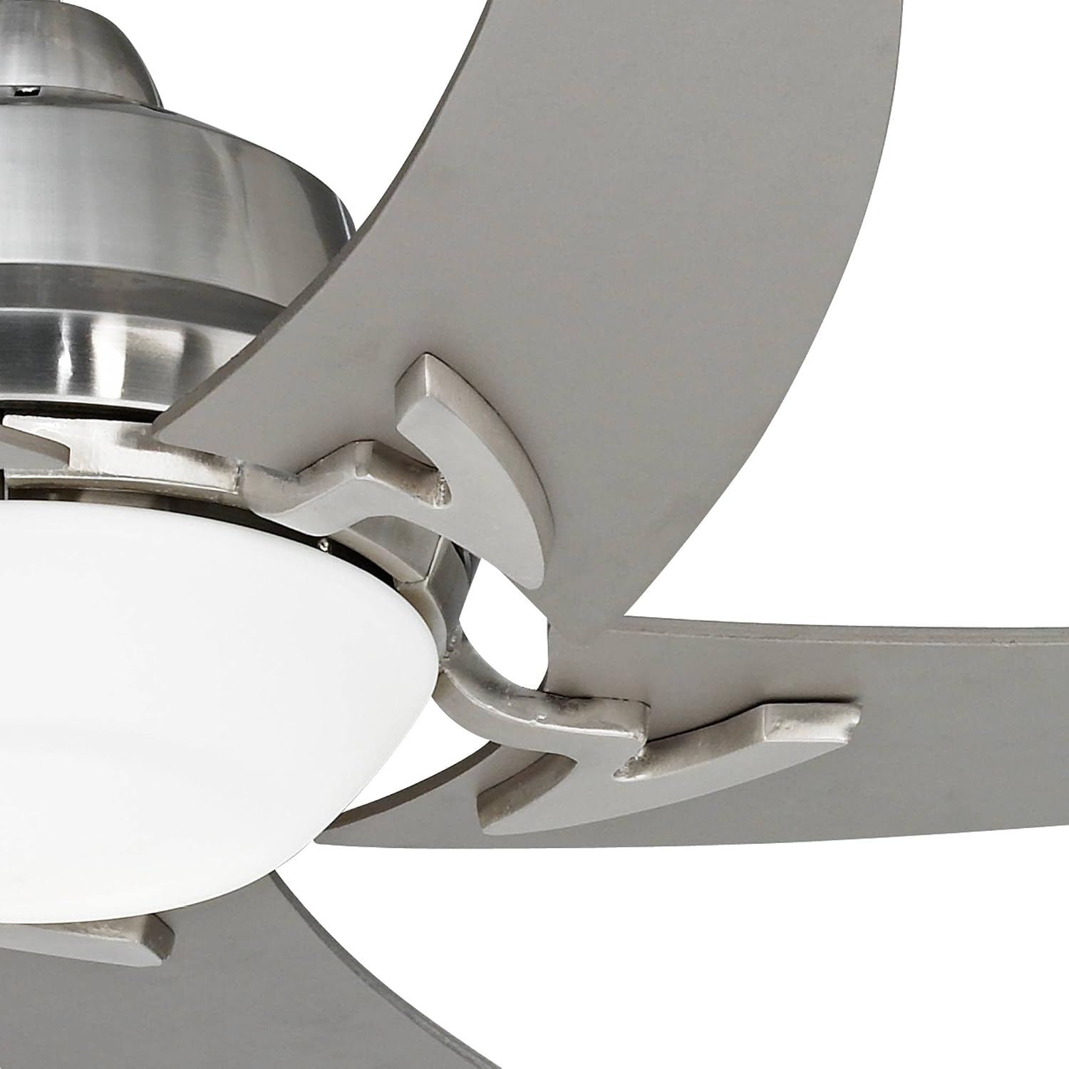 Casa Vieja 52' Capri Modern Indoor Ceiling Fan with LED Light Remote Control Brushed Nickel Silver White Opal Glass for Living Kitchen House Bedroom Family Dining Home Office Kids Room - 6' Downrod