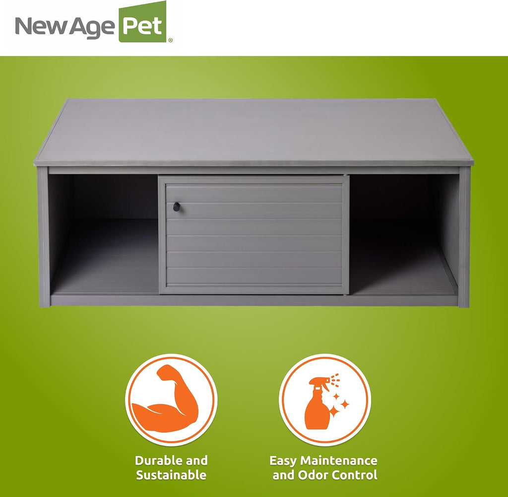 New Age Pet Lo‑Boy Versa Stand for Reptile Terrariums, Low-Profile ECOFLEX Cabinet for Stacked Large, 48' Mojave Reptile Habitats, Grey