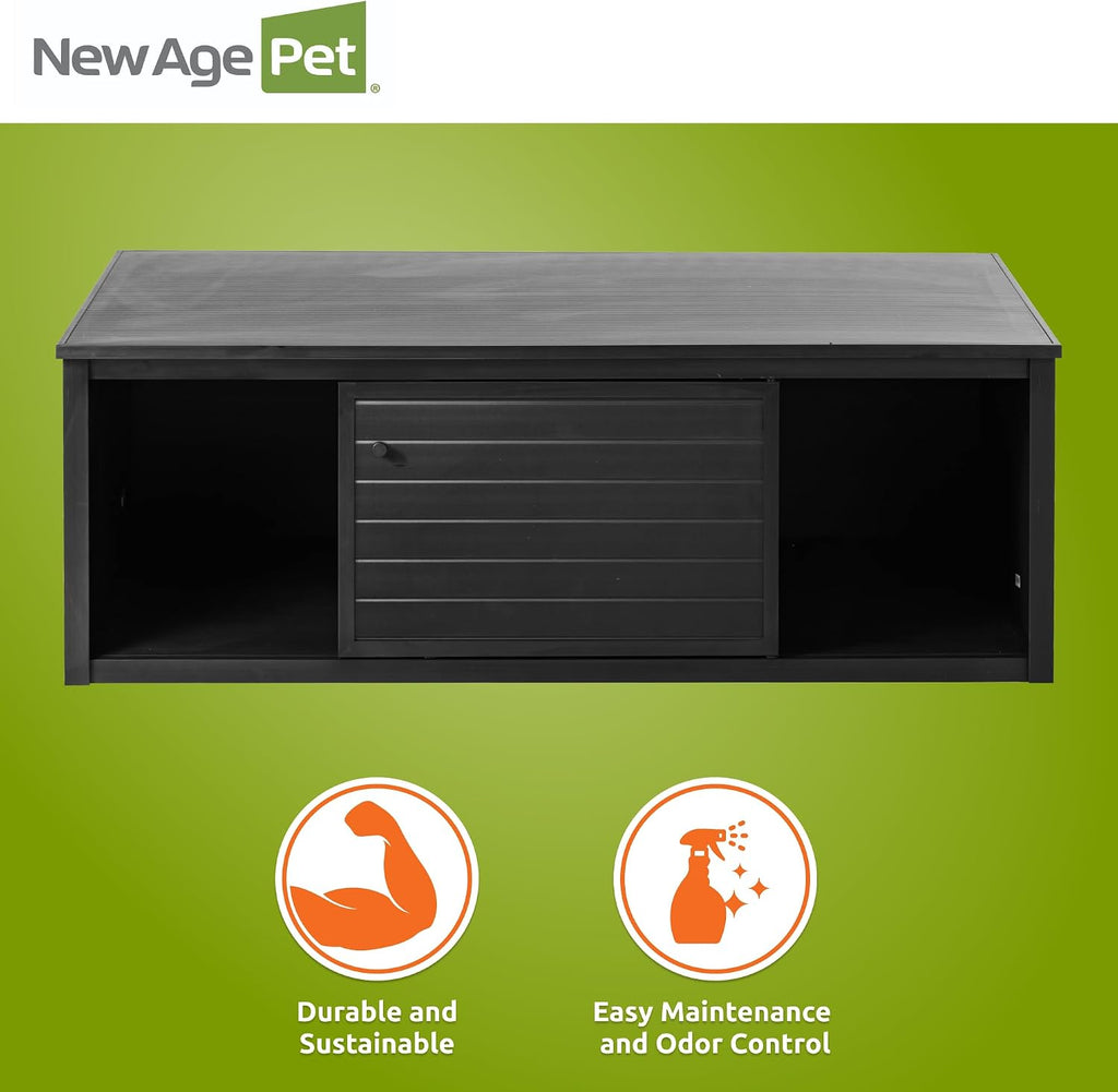 New Age Pet Lo‑Boy Versa Stand for Reptile Terrariums, Low-Profile ECOFLEX Cabinet for Stacked Large, 48' Mojave Reptile Habitats, Espresso Black