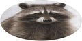 Hairy Raccoon Coral Velvet Round Floor Mat Non-Slip Bath Rug Floor Covering for Bathroom Vanity Guest Suite & Vacation Home