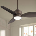 Casa Vieja 36' Verdin Modern Indoor Outdoor Ceiling Fan 3 Blade LED Light Remote Control Emperial Bronze Finish Brown Blades Bedroom Living Room Kitchen Garage Dining Damp Rated Decorative Dimmable