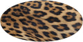 Rough Leopard Print Coral Velvet Round Floor Mat Non-Slip Bath Rug Floor Covering for Bathroom Vanity Guest Suite & Vacation Home