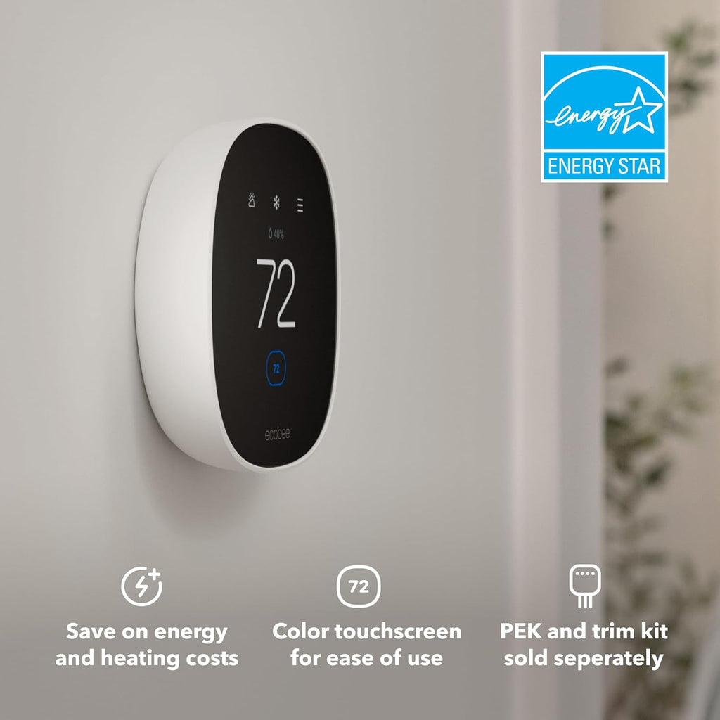 ecobee Smart Thermostat Essential - Energy Star Certified programmable Wi-Fi Thermostat - Works with Siri, Alexa, and Google Assistant, Pack 10