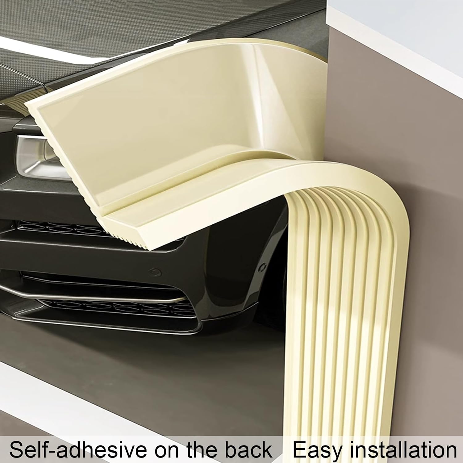 Extra Wide Garage Wall Protector - Soft Foam Bumper Safety Guards for Corners & Edges, Furniture, Fireplaces, Tables, Stairs & Warehouse Parking - Impact Absorption & Protection