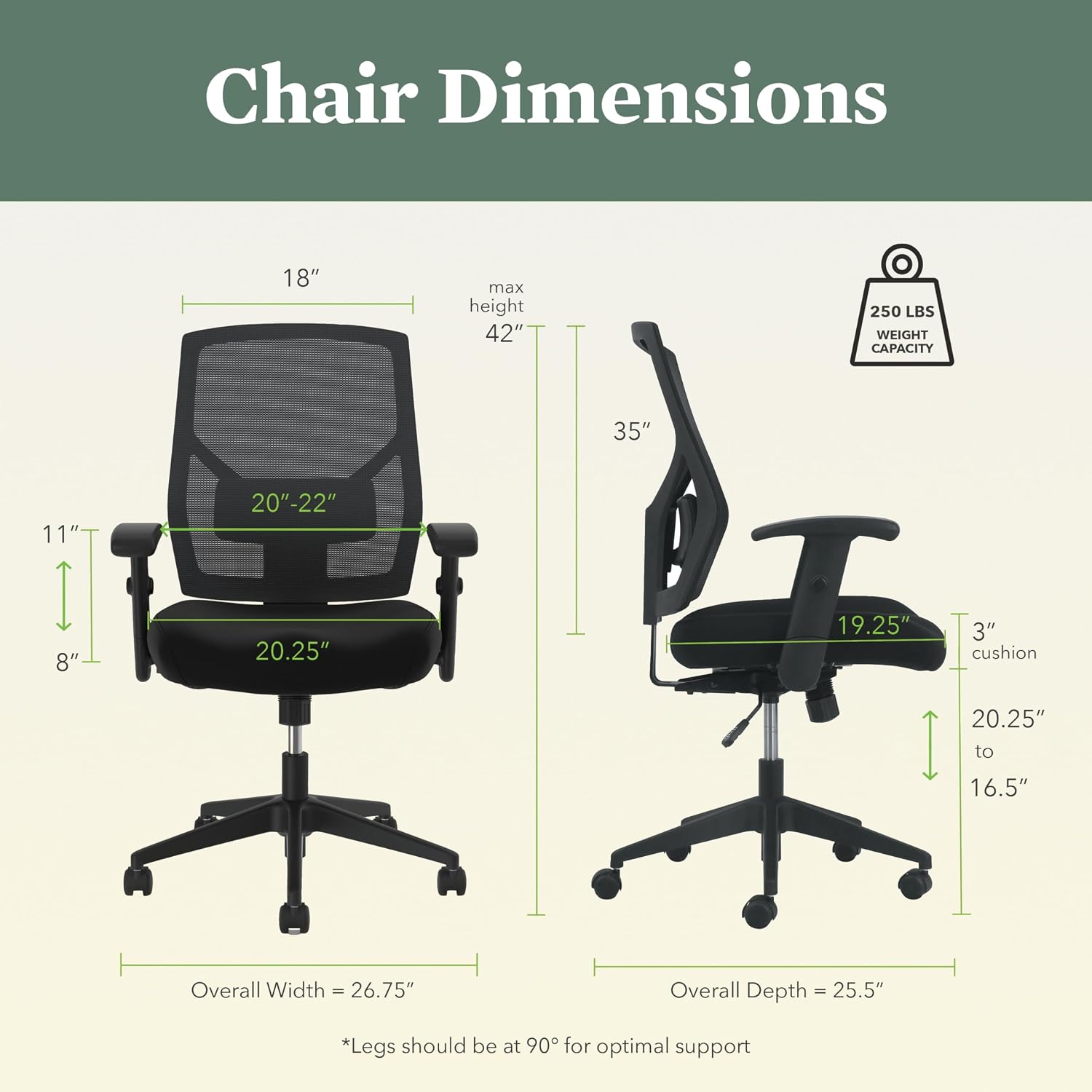 HON Crio Ergonomic Mesh Office Chair, High‑Back Desk Chair with Adjustable Arms, Lumbar Support, Center‑Tilt Swivel Seating for Computer Desks and Home Office, Black Frame, Black
