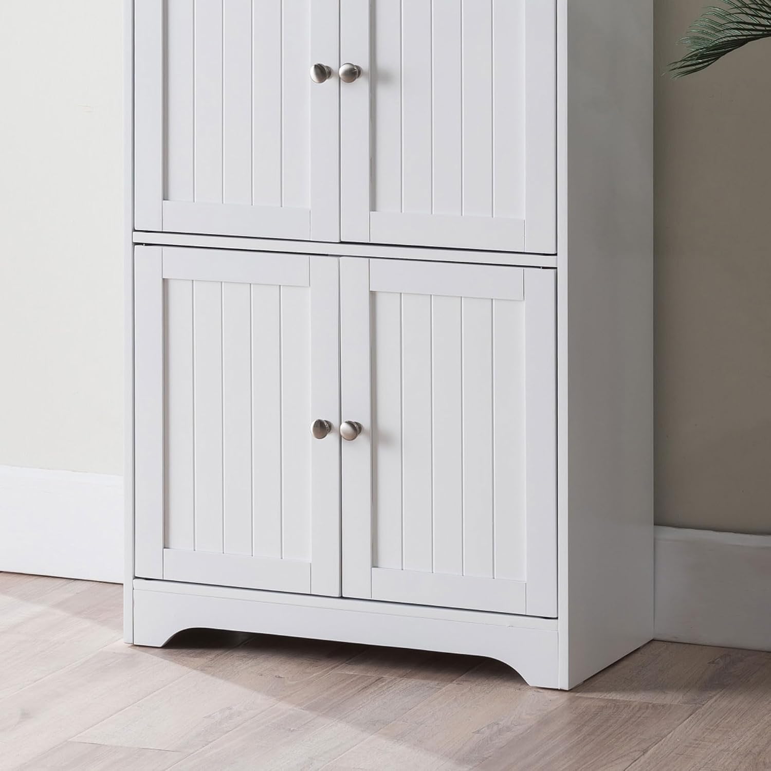 Kings Brand Furniture - Lyons 4-Tier 68' Kitchen Pantry Storage Cabinet with 8 Doors, White
