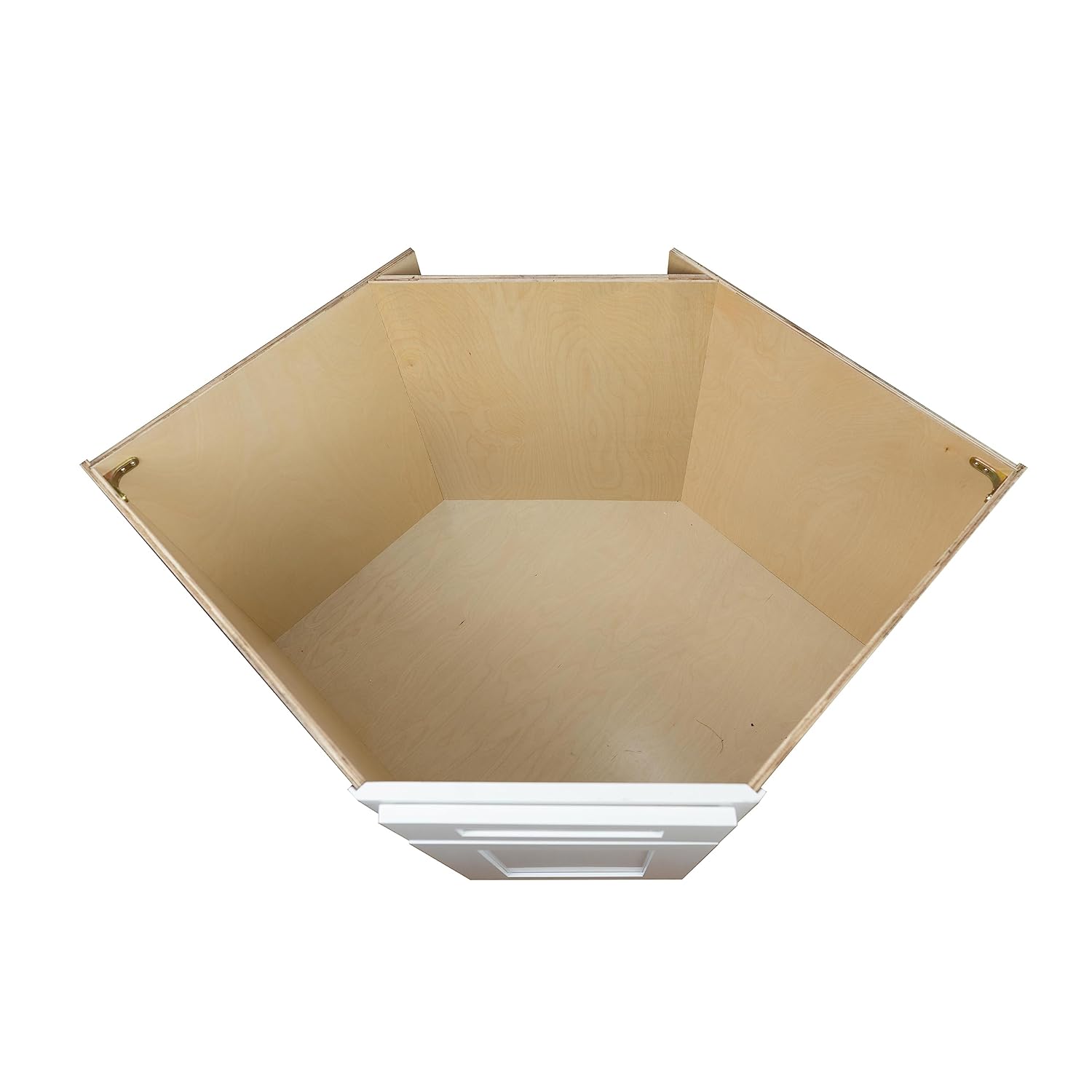 Hollywood Fabiani Design Corner Sink Base Kitchen Cabinet 36 in. W x 24 in. D x 34.5 in. H in Shaker White Ready to Assemble