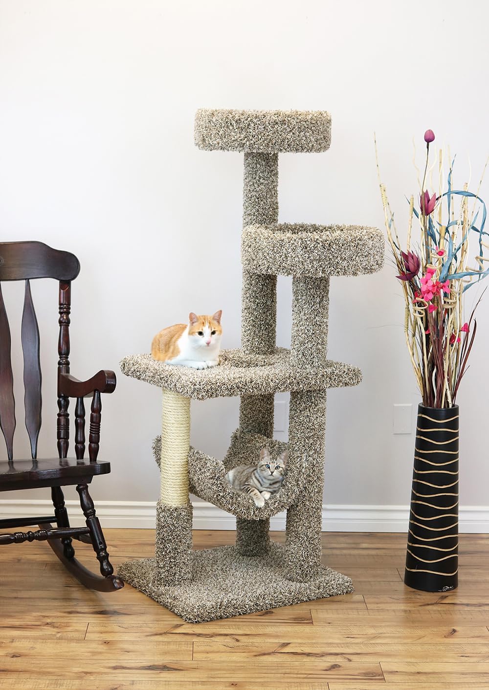 New Cat Condos 140009-Neutral Large Cat Play Gym Cat Tree