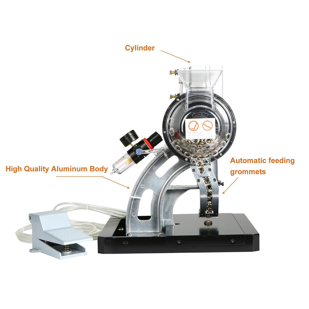 ZONGLAN Pneumatic Automatic Eyelet Feeding Grommet Punch Press Machine- 5000#2 Eyelet Banner Tools(10mm)