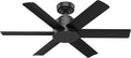 Hunter Fan 44 inch Contemporary Matte Black Indoor/Outdoor Ceiling Fan with 6 Blades (Renewed)