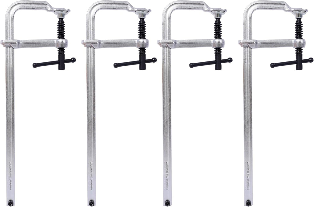 Wood Workbench - Wooden Workbench for Garage Workshop and Home, with Bar Clamps Set 12 inch x 3inch Throat,Pack of 4