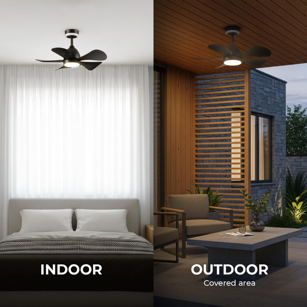 Globe Electric 37000106 30' Ceiling Fan with LED Light, Nightlight, Remote Control, WhisperQuiet DC Motor, 6 Speeds, Matte Black
