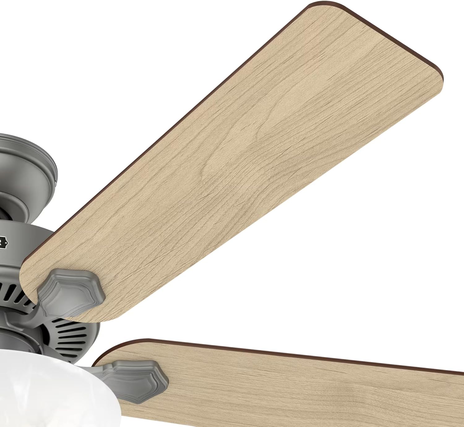 Hunter Fan 52 inch Traditional Matte Silver Indoor Ceiling Fan with Light Kit Y (Renewed)