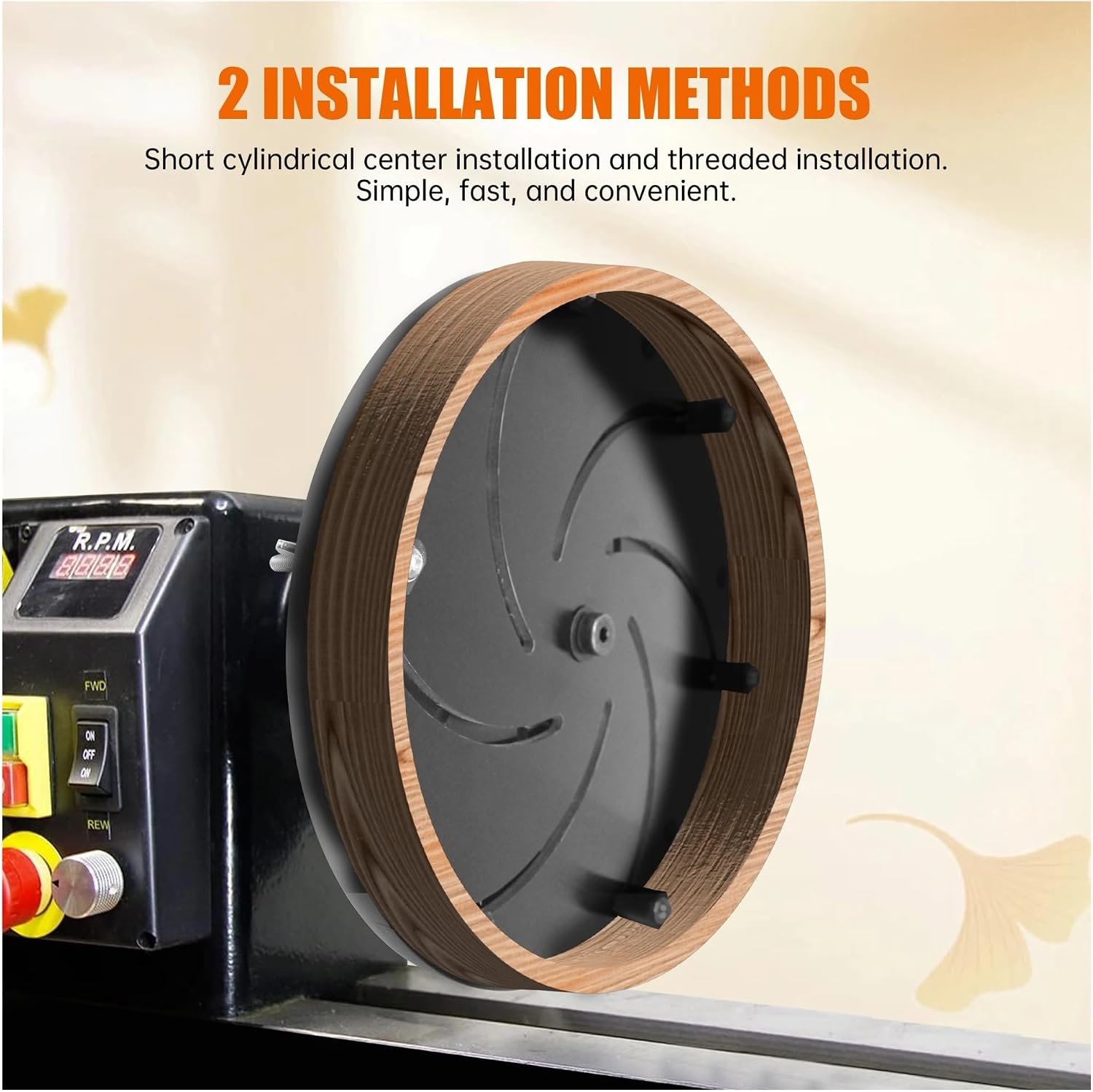 12-Inch Wood Lathe Chuck, Self-Centering with 1-Inch-8TPI Thread Lathe Chuck for Milling Machine KWEIOTO