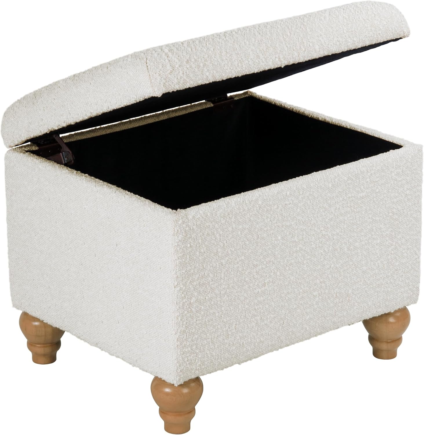 HomePop 22' Medium Rectangular Storage Ottoman - Cream Boucle