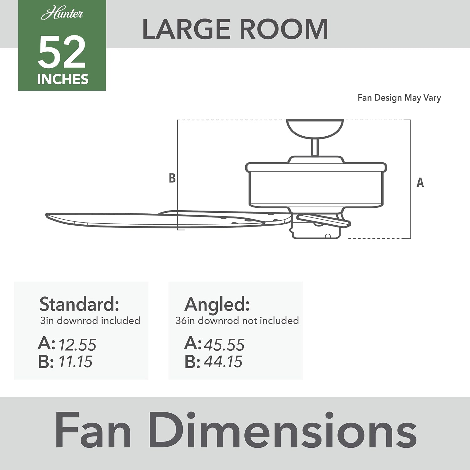 Hunter 52 inch Outdoor or Indoor Ceiling Fan No Light - Bronze Ceiling Fan without Light, For Patio, Porch, Garage, or Living Room, Standard Mount, 5 Blades, Pull Chain - Sea Air 53061, New Bronze