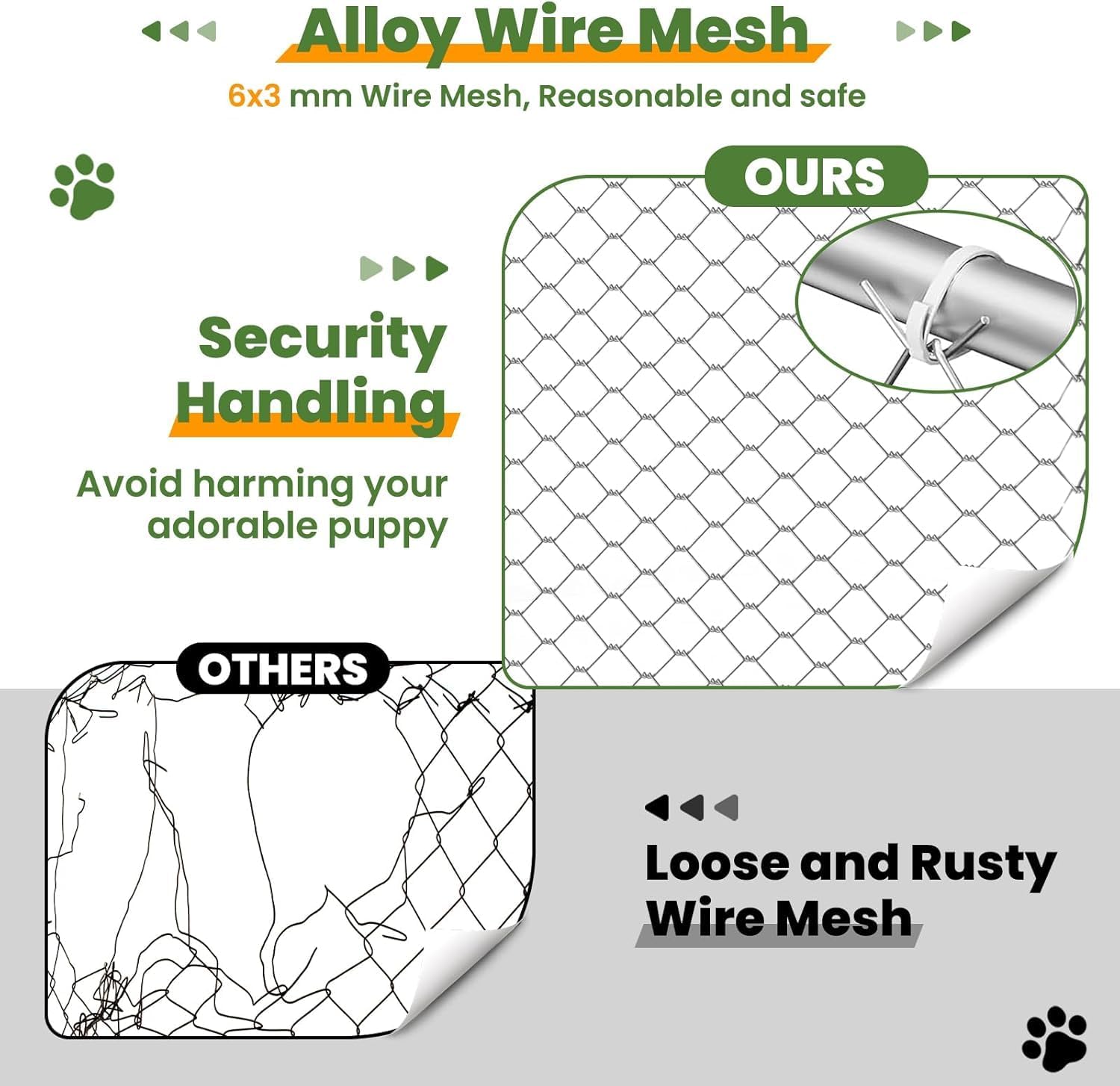 7.8x7.8 FT Heavy Duty Metal Dog Kennel with Waterproof Roof, Outdoor Dog Enclosure with Secure Lock & UV-Resistant Cover for Large Dogs (93x93x63 in)