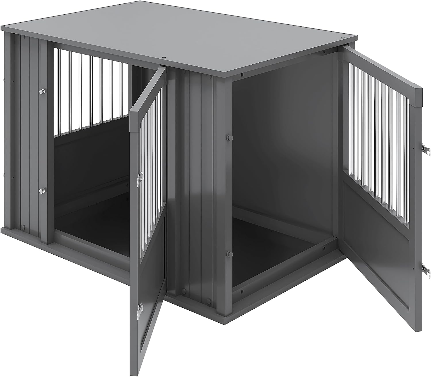 New Age Pet® Durable ECOFLEX® Large Dog Crate with Flexible Door Placement in Black